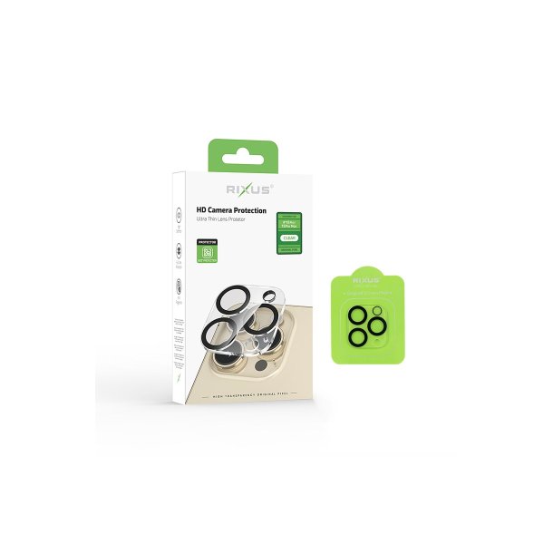 iPhone 15 Pro / iPhone 15 Pro Max Kamerabeskyttelse glas Clear HD R�d