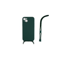 iPhone 15 Plus Cover TPU M�rk gr�n Halsrem