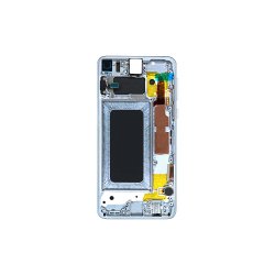 Samsung Galaxy S10e G970F Sk�rm med ramme Hvid Display og Digitizer Service Pack