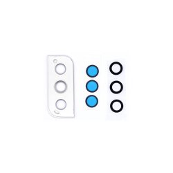 Samsung Galaxy S22 5G S901B Kameralinseglas med ramme Hvid Original