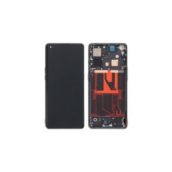 Oppo Find X5 Sk�rm med ramme Sort Display og Digitizer Service Pack