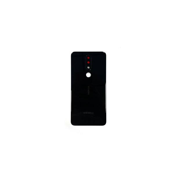 Nokia 5.1 Plus (X5) bagcover Black med linse OEM