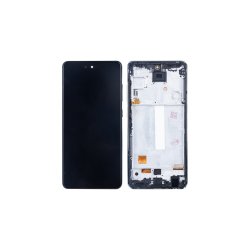 Samsung Galaxy A52 5G A526B / Samsung Galaxy A52s A528B Sk�rm OLED med ramme Hvid 5G Display og Digitizer Soft-OLED