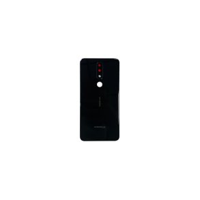 Nokia 5.1 Plus (X5) bagcover Black med linse OEM