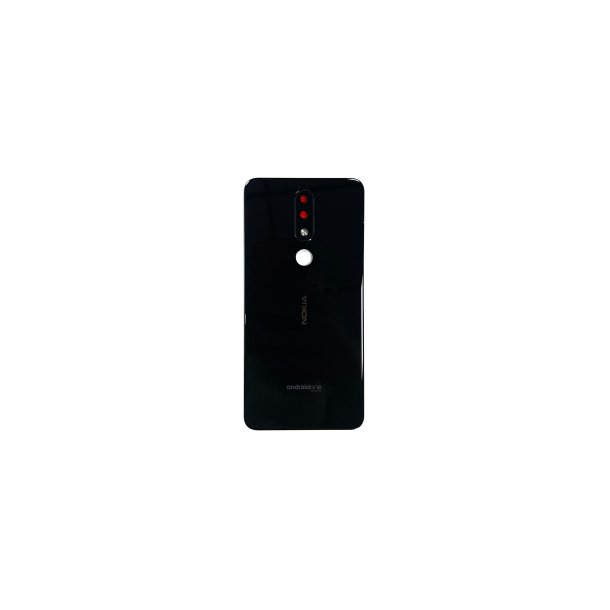 Nokia 5.1 Plus (X5) bagcover Black med linse OEM