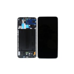 Samsung Galaxy A70 A705F Sk�rm med ramme Sort Display og Digitizer Service Pack
