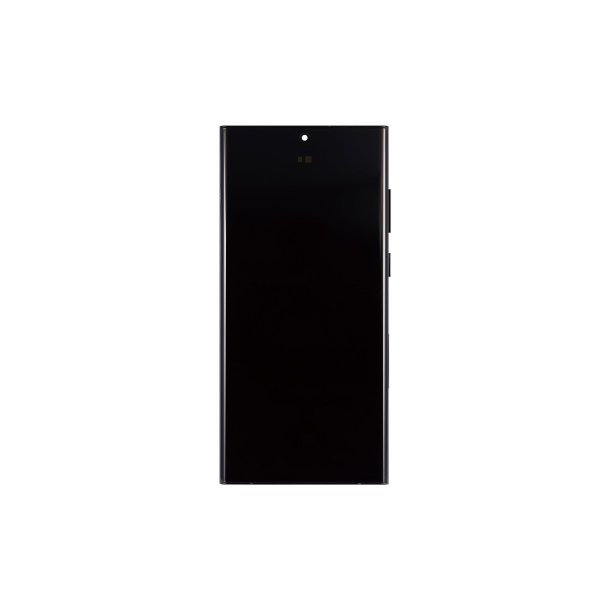 Samsung Galaxy S22 Ultra 5G S908B Sk�rm med ramme Graphite Display og Digitizer Service Pack