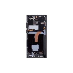 Samsung Galaxy S22 Ultra 5G S908B Sk�rm med ramme Graphite Display og Digitizer Service Pack
