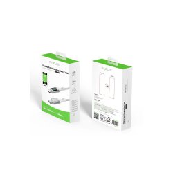 Rixus USB-C til USB-C kabel braided LED Display Hvid RXUC29C