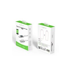 Rixus USB-A til USB-C kabel braided LED Display Hvid RXUC29AC