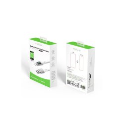 Rixus USB-A til Lightning kabel braided LED Display Hvid RXUC29AL