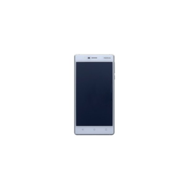 Nokia 3 Sk�rm med ramme Hvid Display og Digitizer