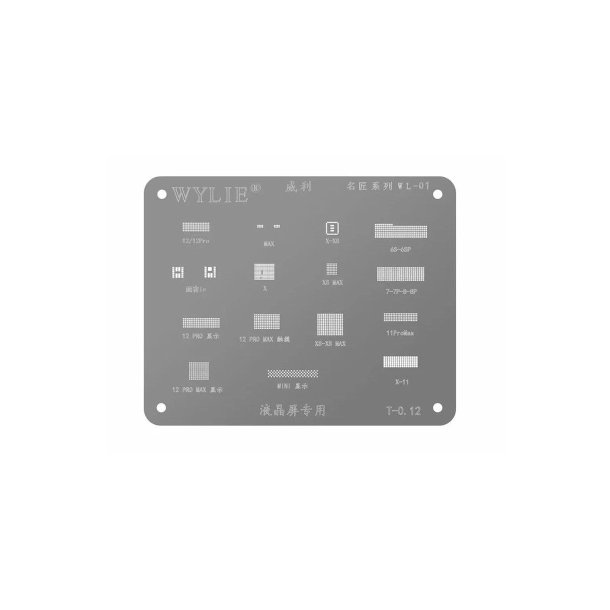 stencil til iPhone LCD Screen IC Chip Apple kompatibel iPhone X To 12 Series