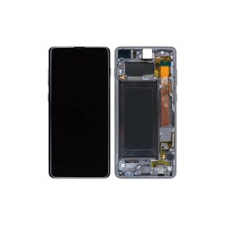 Samsung Galaxy S10+ G975F Sk�rm med ramme Sort Display og Digitizer Service Pack