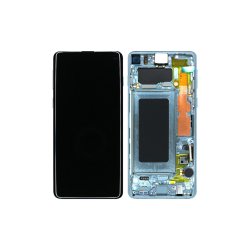 Samsung Galaxy S10 G973F Sk�rm med ramme Gr�n Display og Digitizer Service Pack