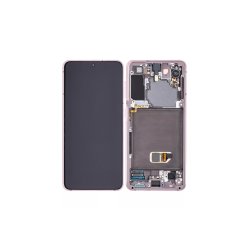 Samsung Galaxy S21 5G G991B Sk�rm med ramme Violet 5G Display og Digitizer Service Pack