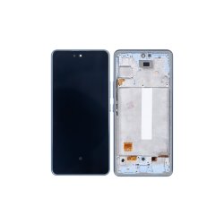 Samsung Galaxy A53 5G Sk�rm OLED med ramme Bl� 5G Display og Digitizer Soft-OLED