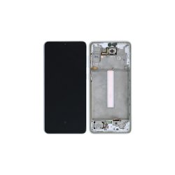 Samsung Galaxy A33 5G Sk�rm OLED med ramme Hvid 5G Display og Digitizer Soft-OLED