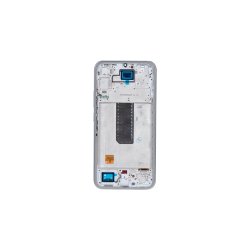 Sk�rm til Samsung Galaxy A34 5G A346B Soft-OLED med Ramme S�lv