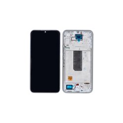 Sk�rm til Samsung Galaxy A34 5G A346B Soft-OLED med Ramme S�lv