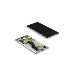 Samsung Galaxy Note 10 N970F Sk�rm med ramme Hvid Display og Digitizer Service Pack