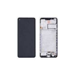 Samsung Galaxy A21s A217F Sk�rm med ramme Sort Display og Digitizer Service Pack