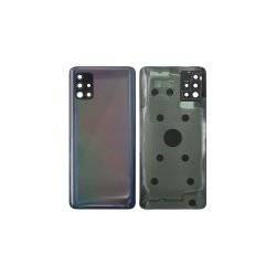 Samsung Galaxy A51 A515F bagcover Black med linse OEM