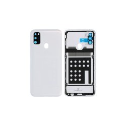 Samsung Galaxy M30s M307F bagcover Pearl White med linse OEM