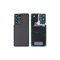 Samsung Galaxy S21 Ultra 5G G998B bagcover Black med linse OEM