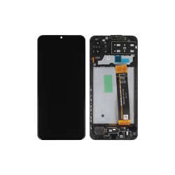 Samsung Galaxy M13 M135 Sk�rm med ramme Sort Display og Digitizer Service Pack