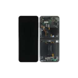 Samsung Z Flip5 F731B Sk�rm med ramme Bl� Display og Digitizer Service Pack