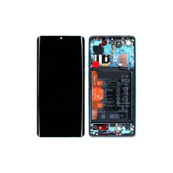 Huawei P30 Pro / Huawei P30 Pro New Edition Sk�rm med ramme Bl� Display og Digitizer Service Pack