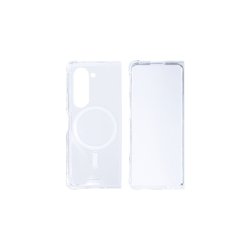 Samsung Z Fold5 Transparent cover TPU Hvid Magnetisk
