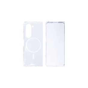 Samsung Z Fold5 Transparent cover TPU Hvid Magnetisk