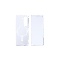 Samsung Z Fold5 Transparent cover TPU Hvid Magnetisk