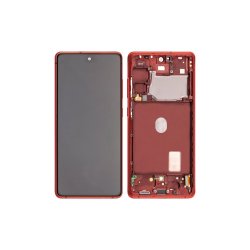 Samsung Galaxy S20 FE G780F Sk�rm med ramme R�d 5G Display og Digitizer Service Pack