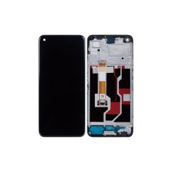 Oppo A 96 Sk�rm med ramme Sort Display og Digitizer