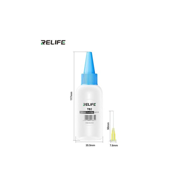 Relife TB2 tom fluxflaske med n�lespids 50 ml