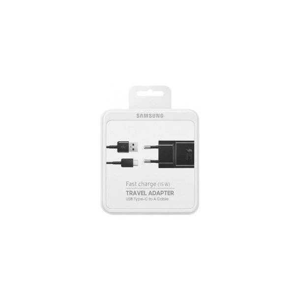 Samsung, Universal 15W oplader USB-C/ USB-A/ USB-A til USB-C Sort Original Retail Box