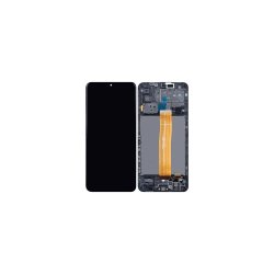 Samsung Galaxy M12 M127F Sk�rm OLED med ramme Sort Display og Digitizer Soft-OLED