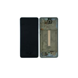 Samsung Galaxy A33 5G Sk�rm OLED med ramme Bl� 5G Display og Digitizer Soft-OLED