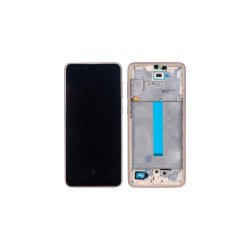 Samsung Galaxy A33 5G Sk�rm OLED med ramme Peach 5G Display og Digitizer Soft-OLED