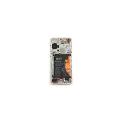 Huawei P40 Sk�rm med ramme Hvid Display og Digitizer Service Pack