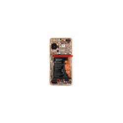Huawei P40 Sk�rm med ramme Guld Display og Digitizer Service Pack