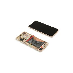 Huawei P40 Sk�rm med ramme Guld Display og Digitizer Service Pack