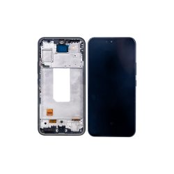 Samsung Galaxy A54 5G A546B Sk�rm OLED med ramme Sort 5G Display og Digitizer Soft-OLED