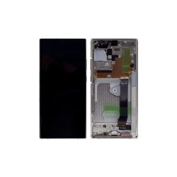 Samsung Galaxy Note 20 Ultra 5G N986B / Samsung Galaxy Note 20 Ultra N985F Sk�rm med ramme Hvid 5G Display og Digitizer Service Pack