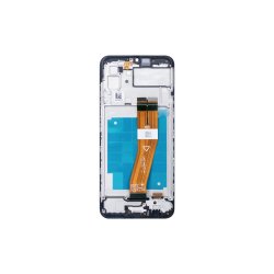 Samsung Galaxy A03 A035F Sk�rm OLED med ramme Sort Non EU Display og Digitizer Soft-OLED