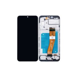 Samsung Galaxy A03 A035F Sk�rm OLED med ramme Sort Non EU Display og Digitizer Soft-OLED