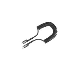 USB-C til Lightning Ladekabel Oprulleligt Sort Rixus RXUC17L